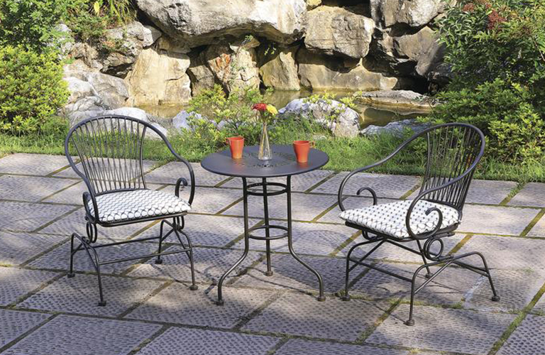 Backyard Creations Marbella Blue 3 Piece Patio Bistro Set at Menards