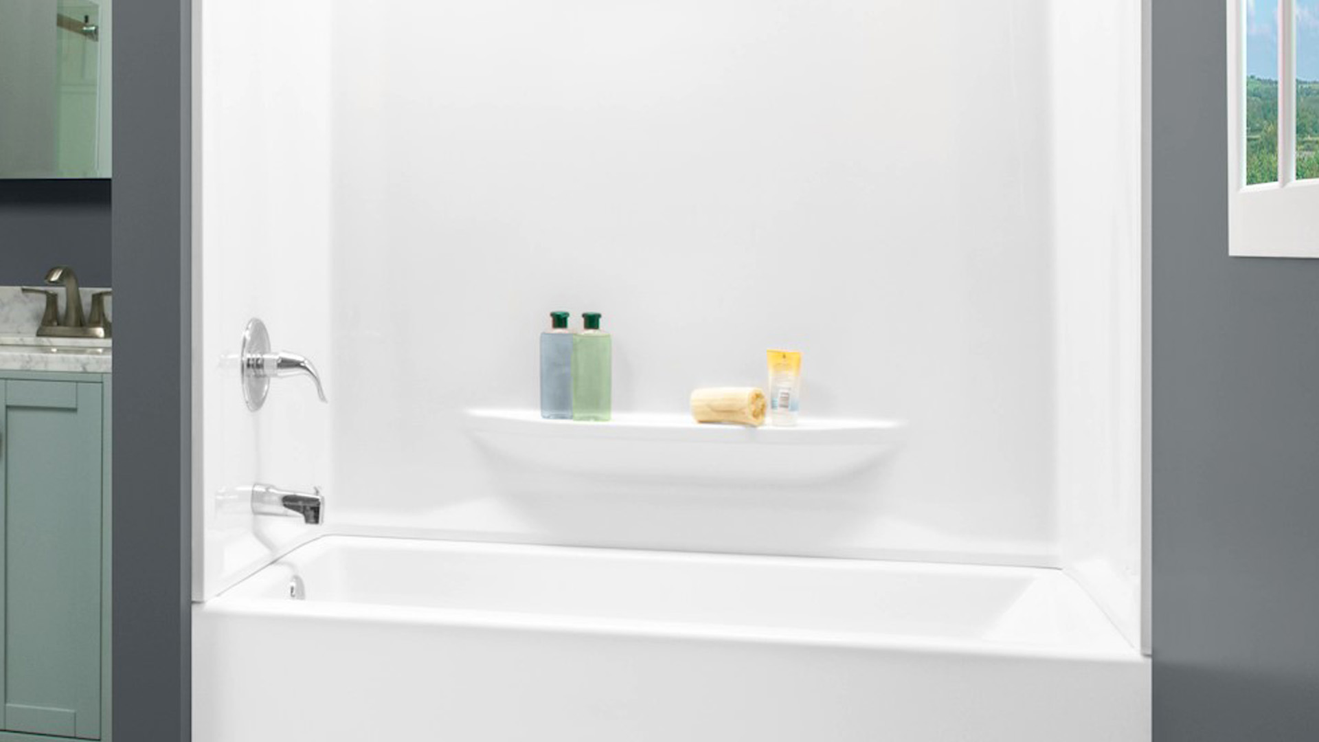 Menards Tub Shower Combo Lyons® Linear™ 60"W X 30"D X 78"H White