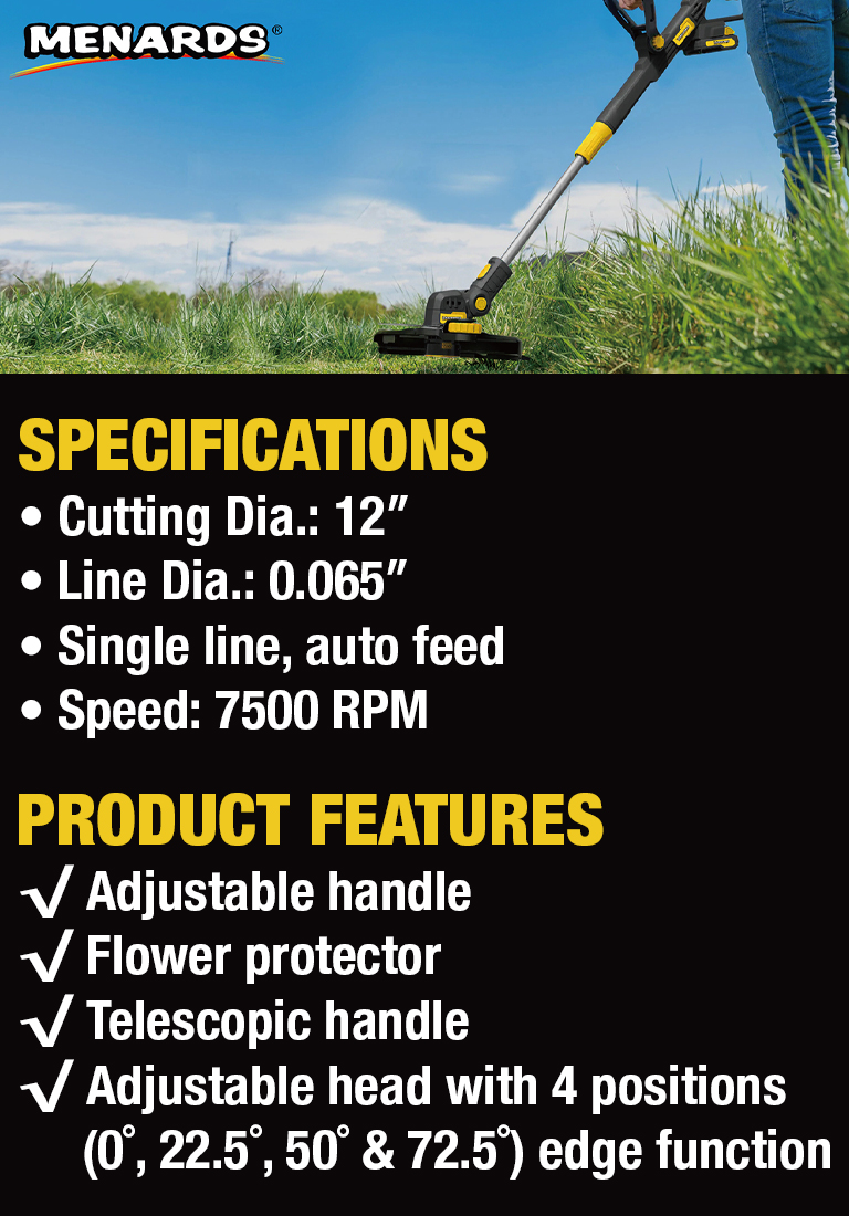 Yardworks telescopic grass trimmer sales and edger