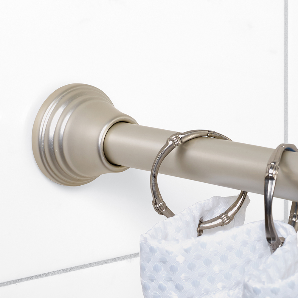 Zenith Products Tension Mount Steel Shower Pole Caddy In Satin Nickel, Bath  Accessories, Household