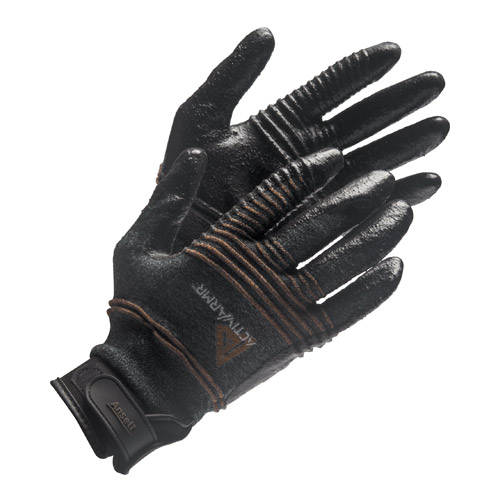 RW Base White Poly-Cotton Medium Work Glove - with Black PVC
