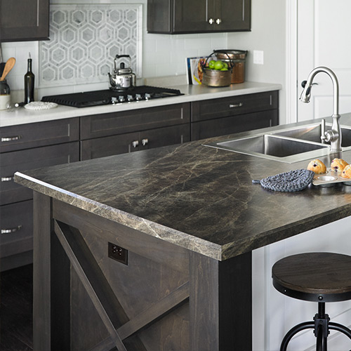 Today's laminate countertops — no sighs or yucks in sight